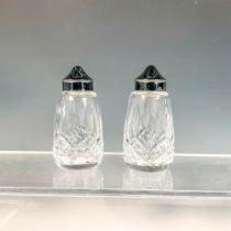 2pc Waterford Crystal Salt + Pepper Shakers, Lismore