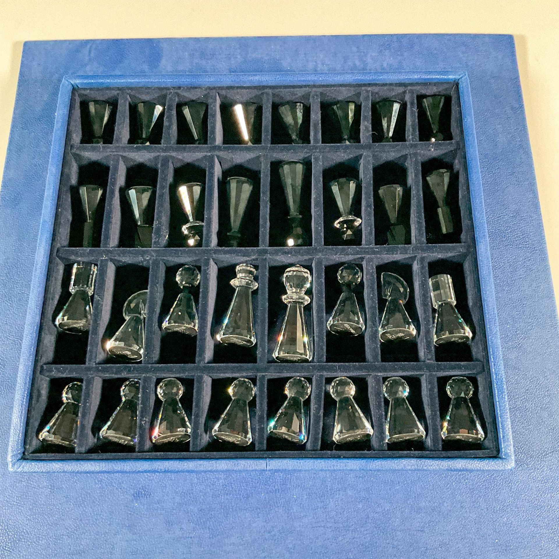 33pc Swarovski Silver Crystal Chess Set - Bild 4 aus 5