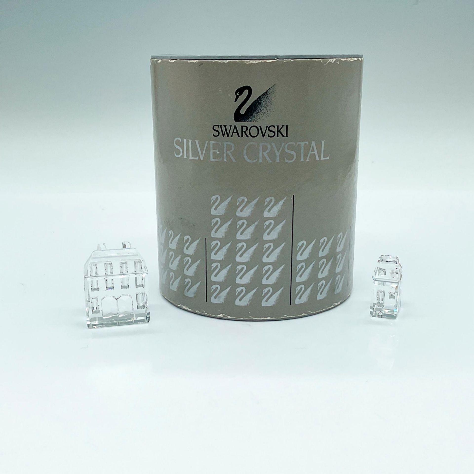 Swarovski Silver Crystal Figurines, Crystal City Houses Set - Image 2 of 3