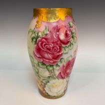 Tressemanes & Vogt Porcelain Limoges Floral Vase