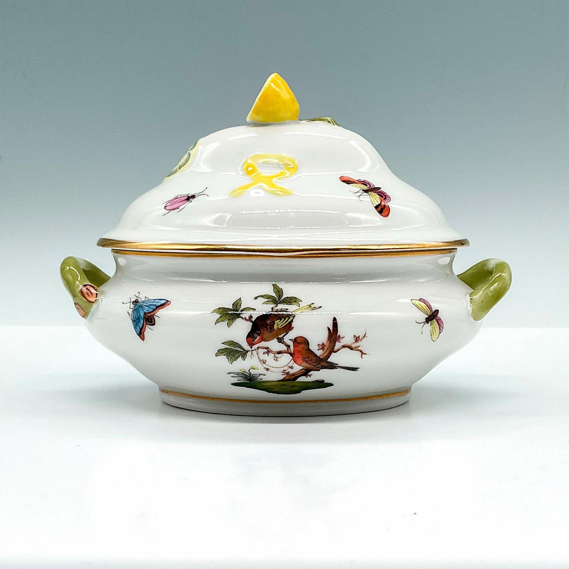 Herend Porcelain Mini Tureen, Rothschild Bird - Image 2 of 3