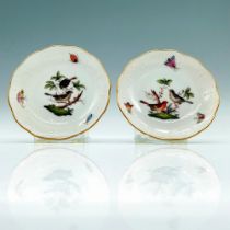 2pc Herend Porcelain Miniature Dishes, Rothschild Bird