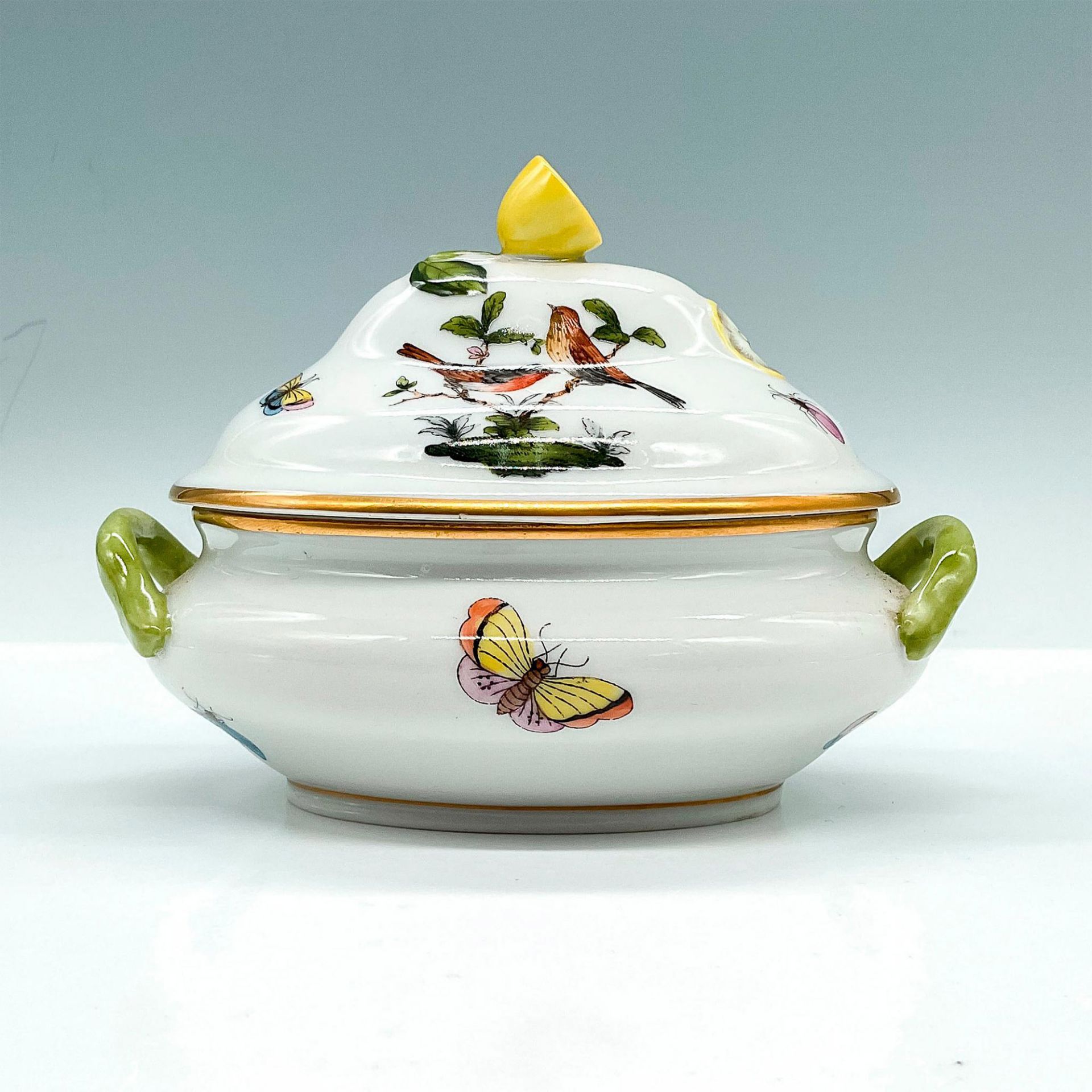 Herend Porcelain Mini Tureen, Rothschild Bird