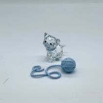 Swarovski Crystal Figurine, Kitten Sitting