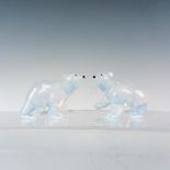 Swarovski Crystal Figurines, Polar Bears White Opal