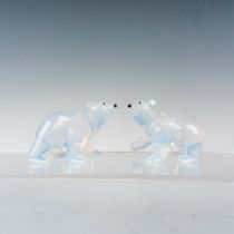 Swarovski Crystal Figurines, Polar Bears White Opal