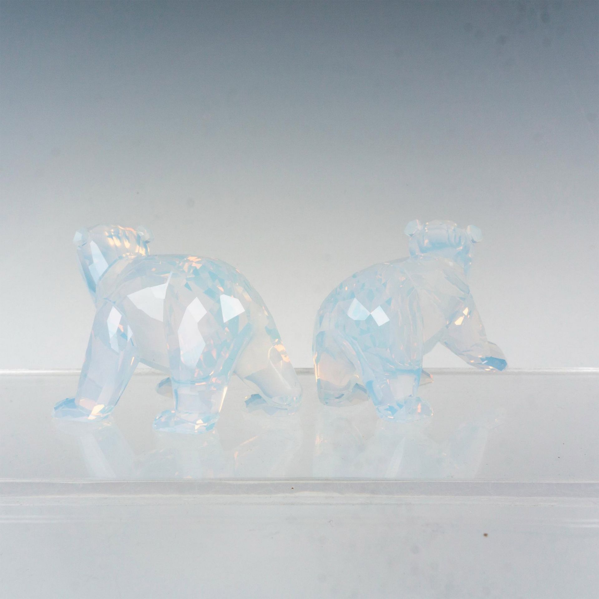 Swarovski Crystal Figurines, Polar Bears White Opal - Image 2 of 4