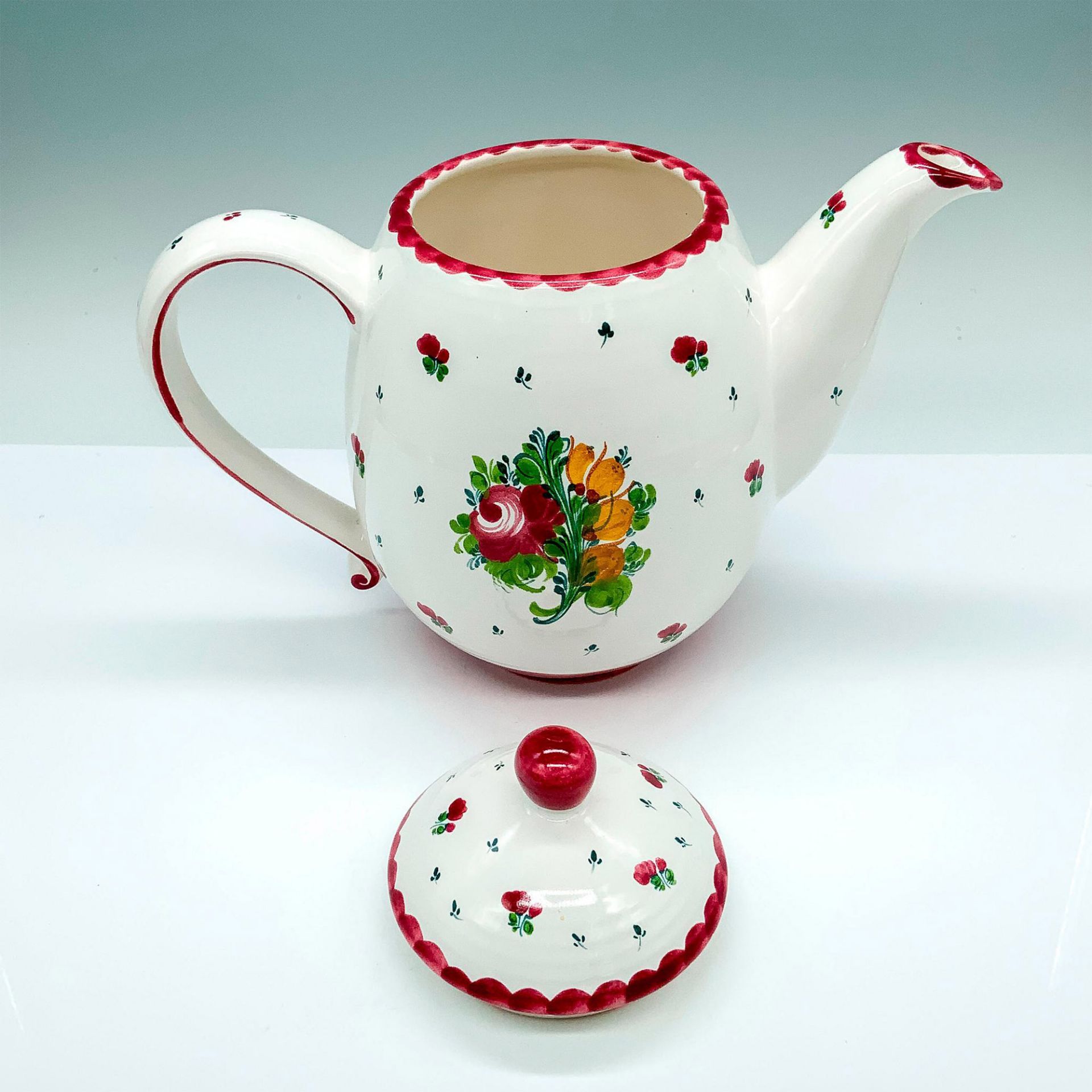 Gmundner Keramik Floral Tea Pot - Image 2 of 3