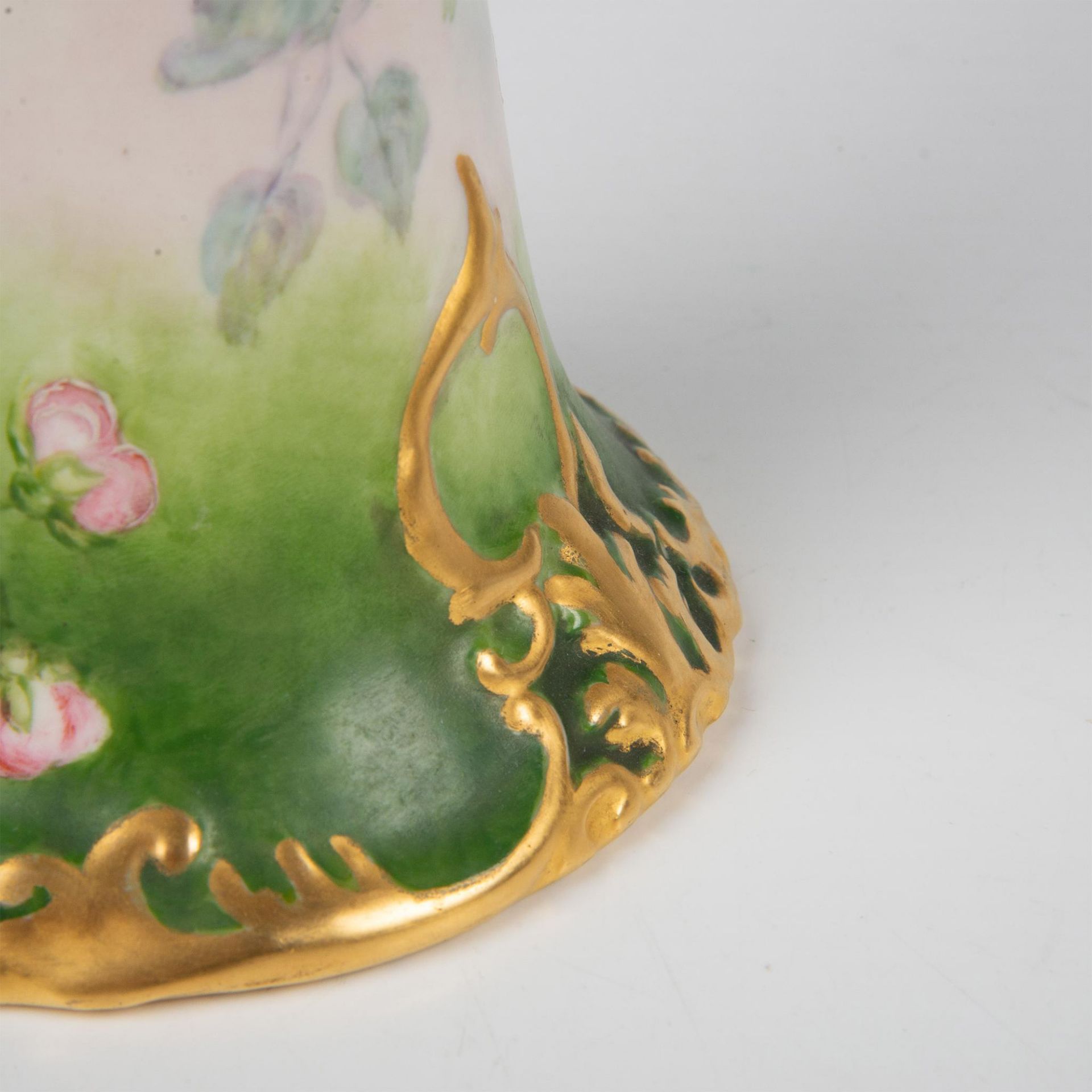 Antique Belleek Willets Porcelain Rose Vase - Image 6 of 6