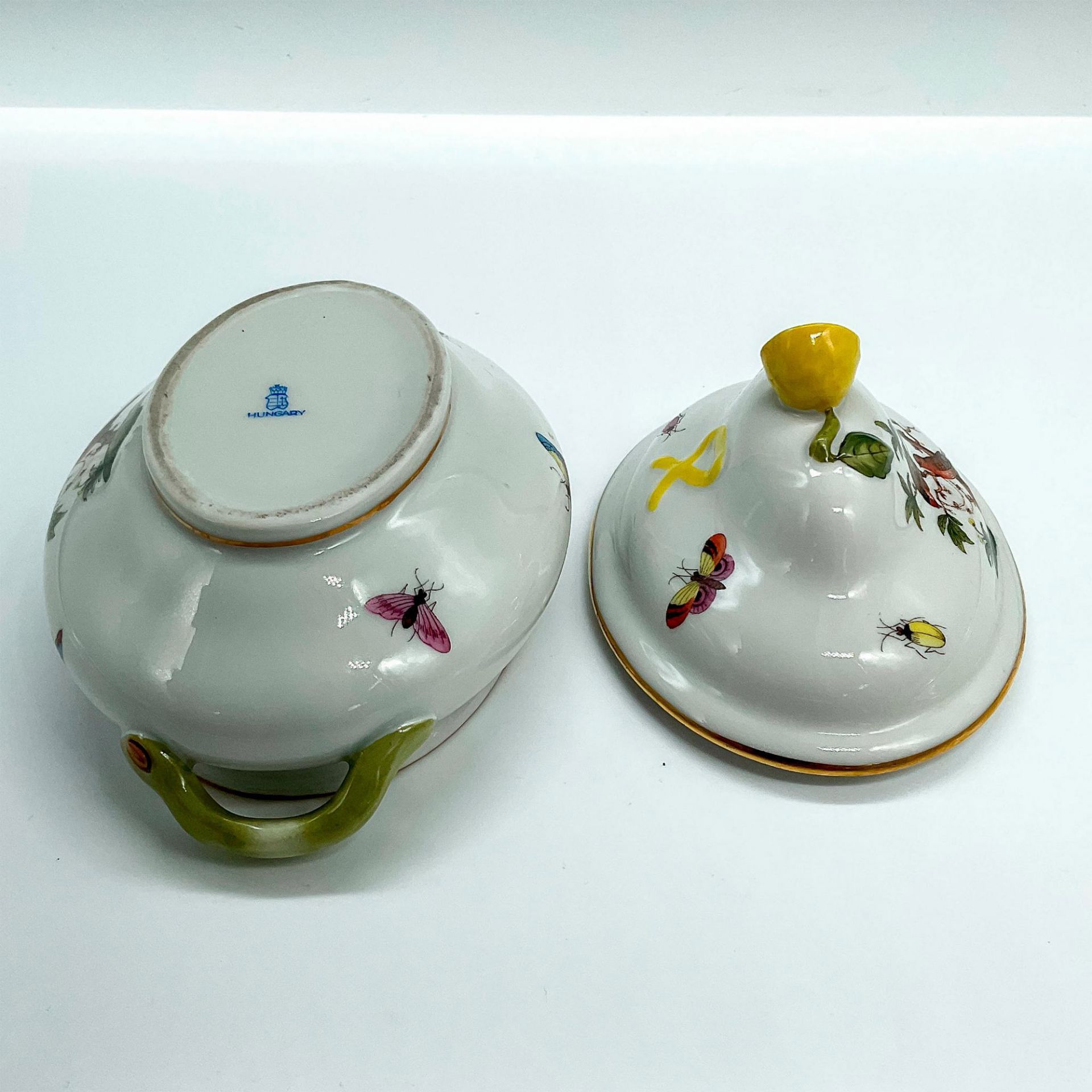 Herend Porcelain Mini Tureen, Rothschild Bird - Image 3 of 3