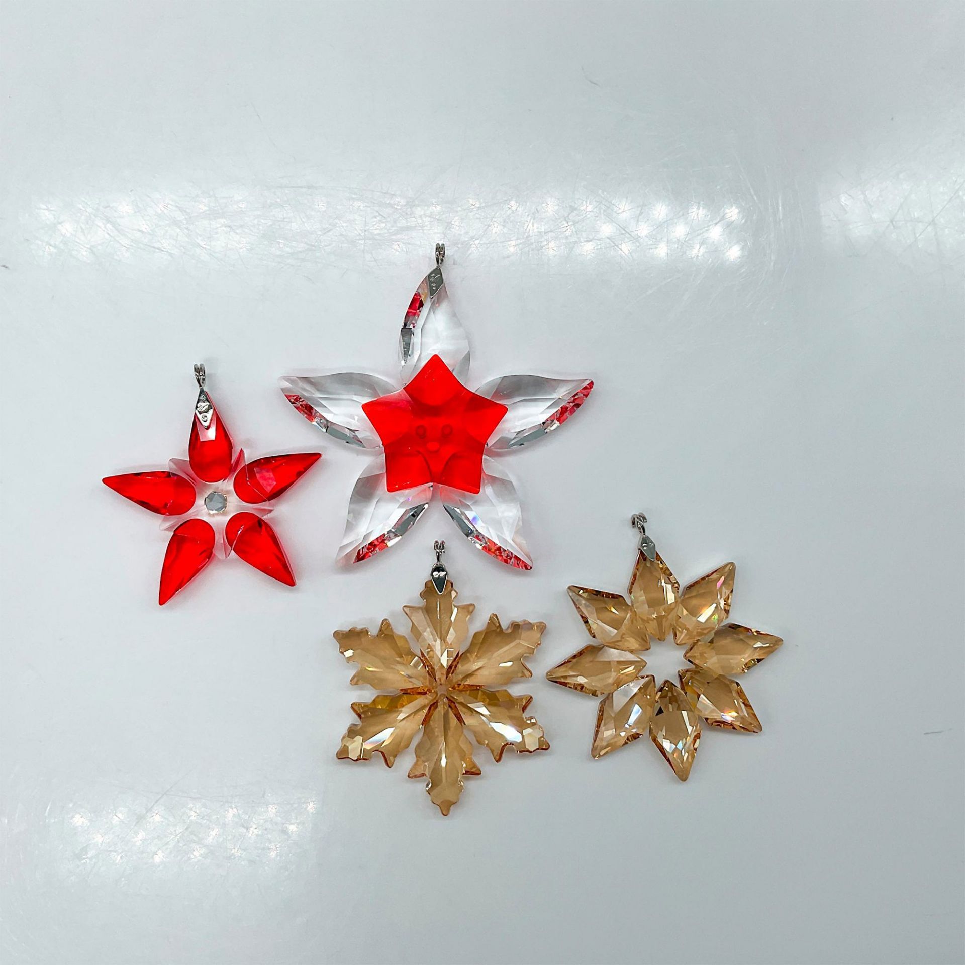 4pc Swarovski Crystal Christmas Ornaments - Image 2 of 3