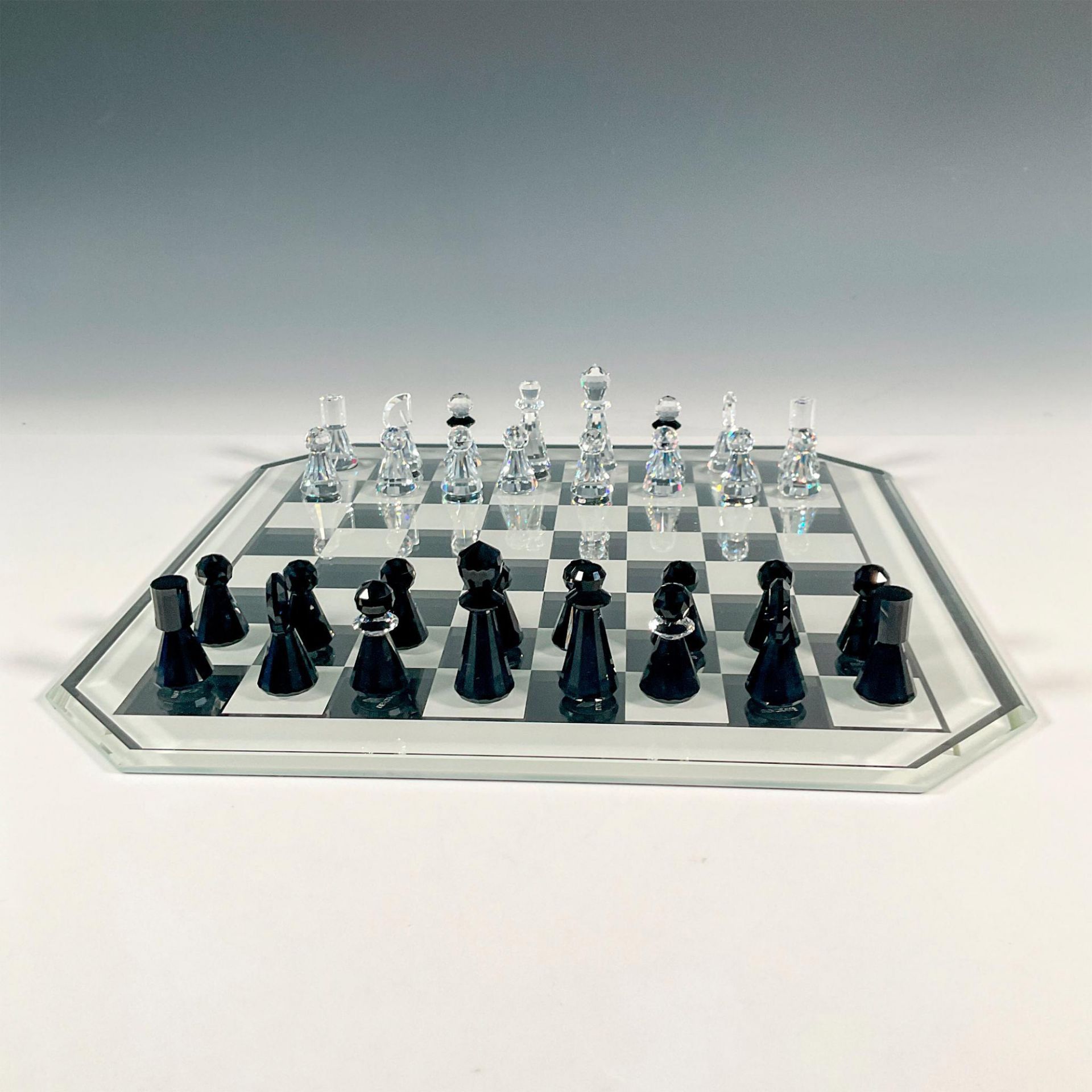33pc Swarovski Silver Crystal Chess Set - Bild 2 aus 5