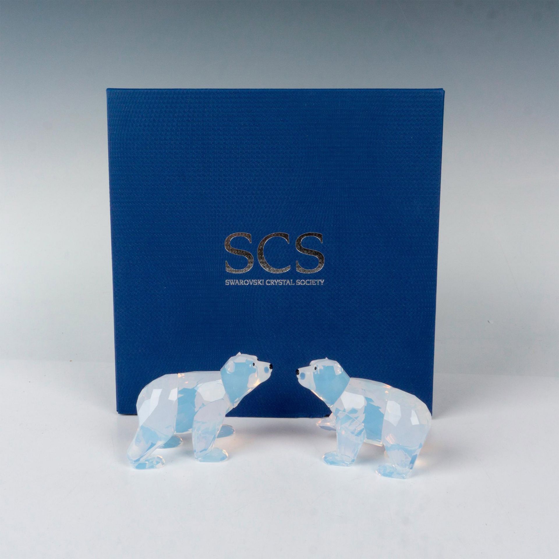 Swarovski Crystal Figurines, Polar Bears White Opal - Image 4 of 4