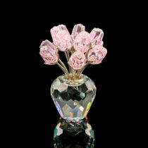 Swarovski Crystal Figurine, Dozen Pink Roses