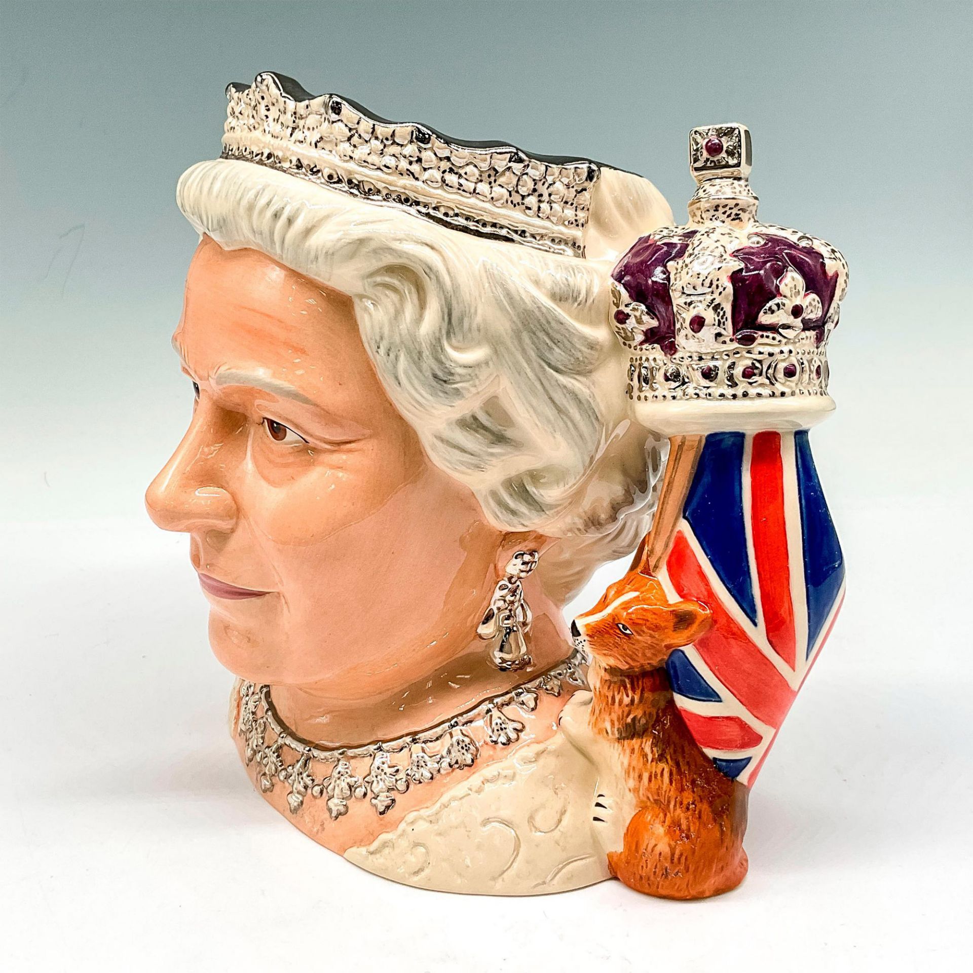 Royal Doulton Large Character Jug, Queen Elizabeth II D7256 - Image 3 of 4