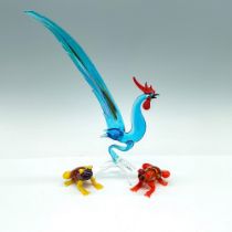 3pc Colored Art Glass Animal Grouping