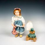 3pc Vintage Duck House Porcelain Heirloom Doll, Allison