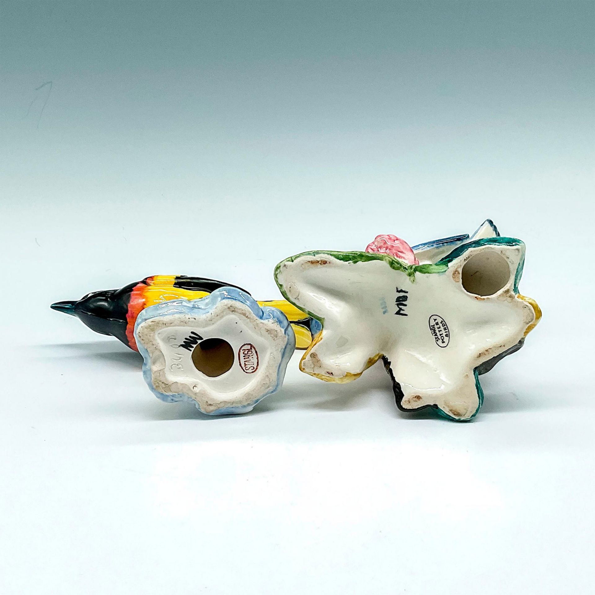 2pc Stangl Pottery Figurines, Cerulean Warbler & Oriole - Image 3 of 3