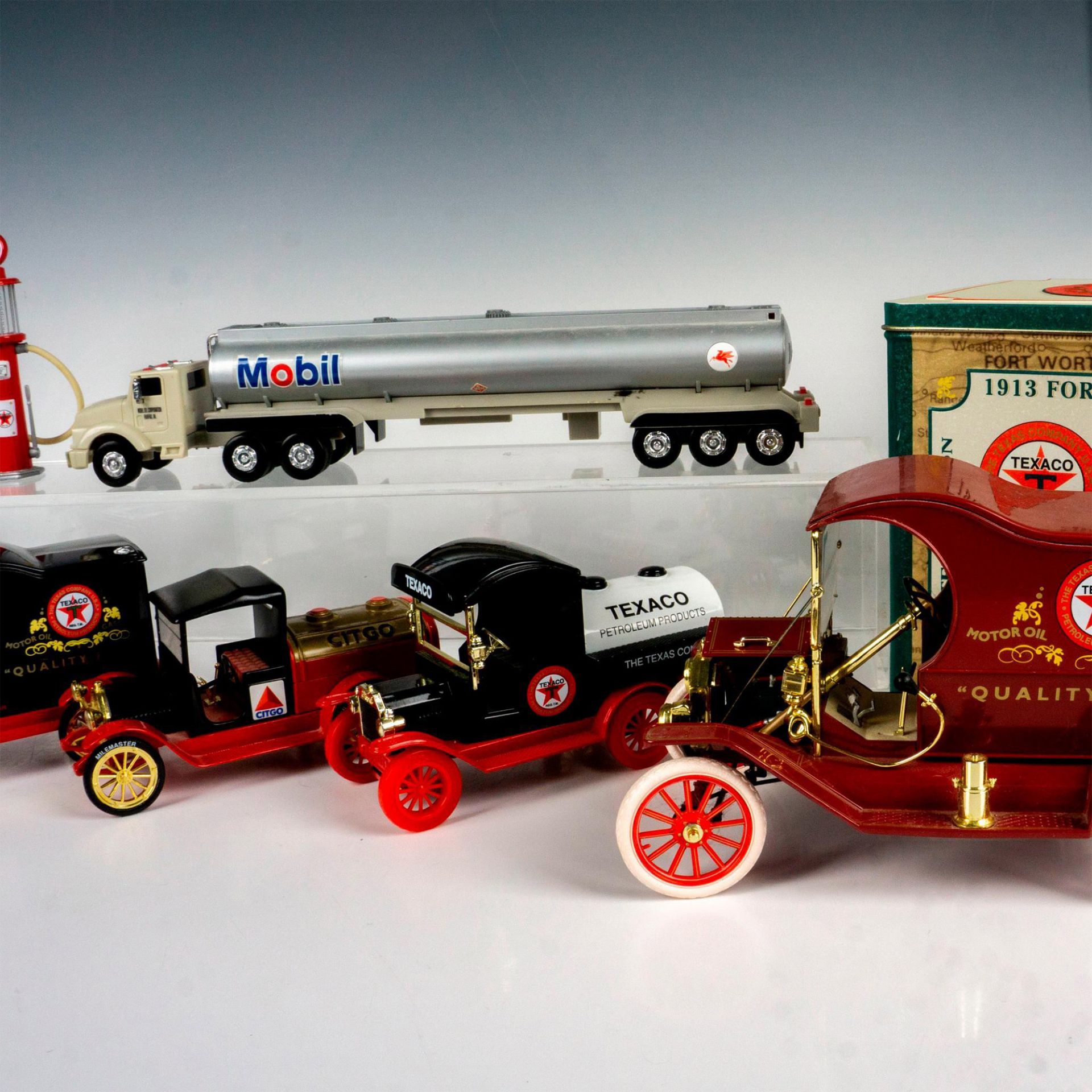 9pc Gasoline Company Truck Collection, Banks and Models - Image 2 of 5