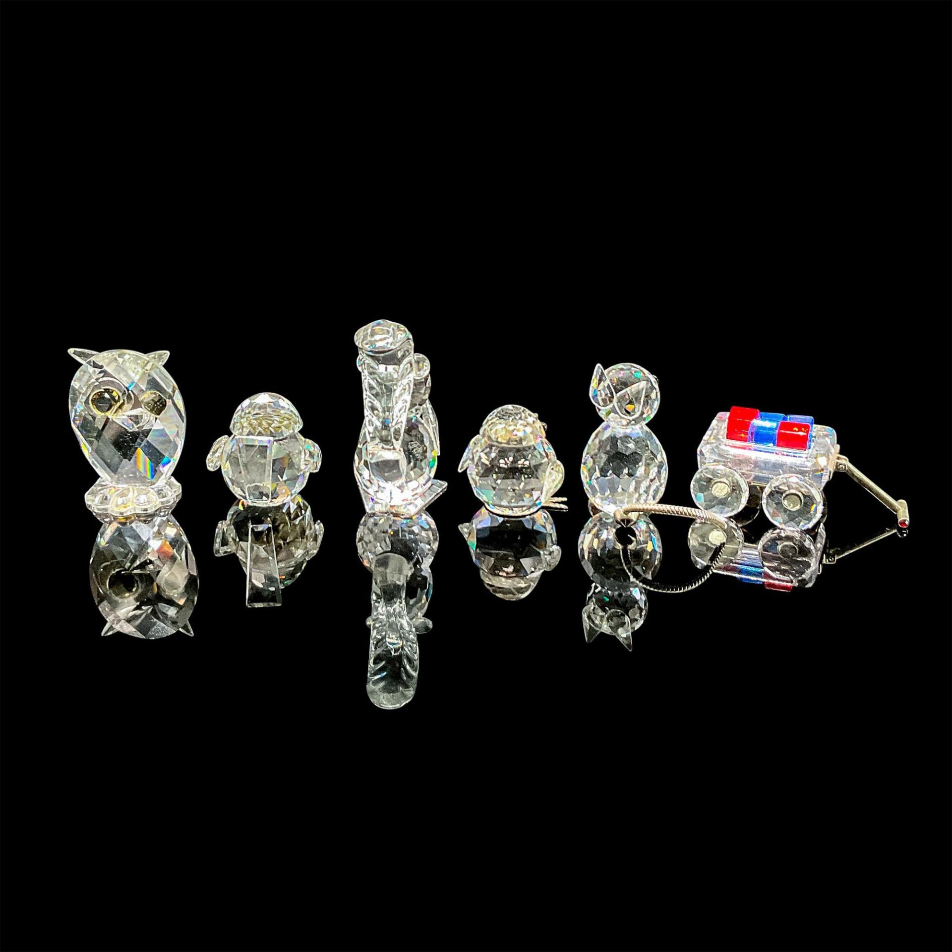 6pc Swarovski Silver Crystal Figurines, Various Animals - Image 2 of 3