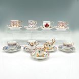 9pc Bon Noel Miniature Teacups with Saucers