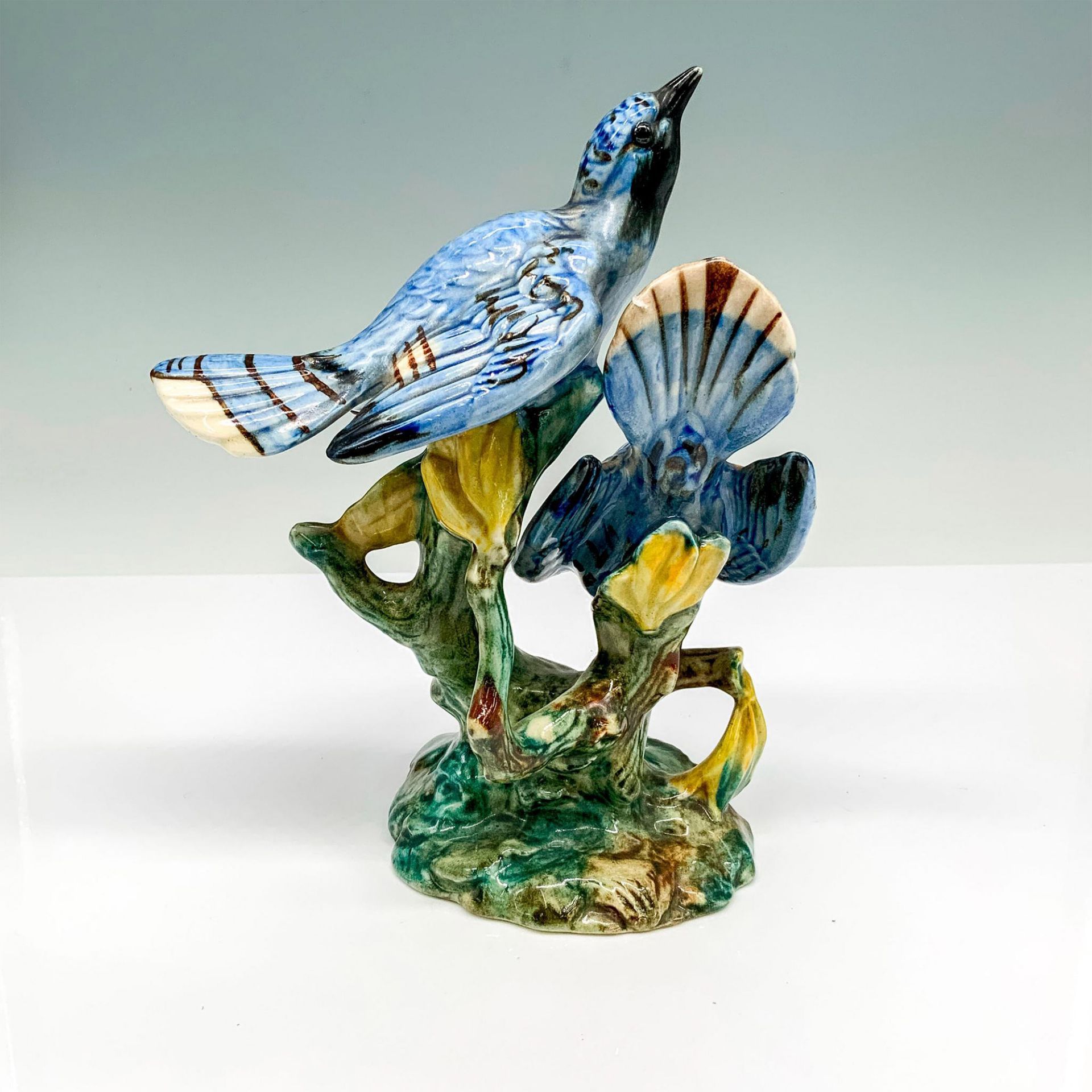 Stangl Pottery Bird Figurine, Double Blue Birds 3276D - Image 3 of 5