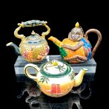 3pc Nini Miniature Resin Teapot Trinket Jars
