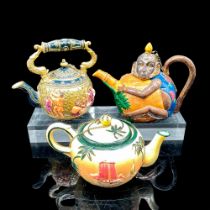 3pc Nini Miniature Resin Teapot Trinket Jars