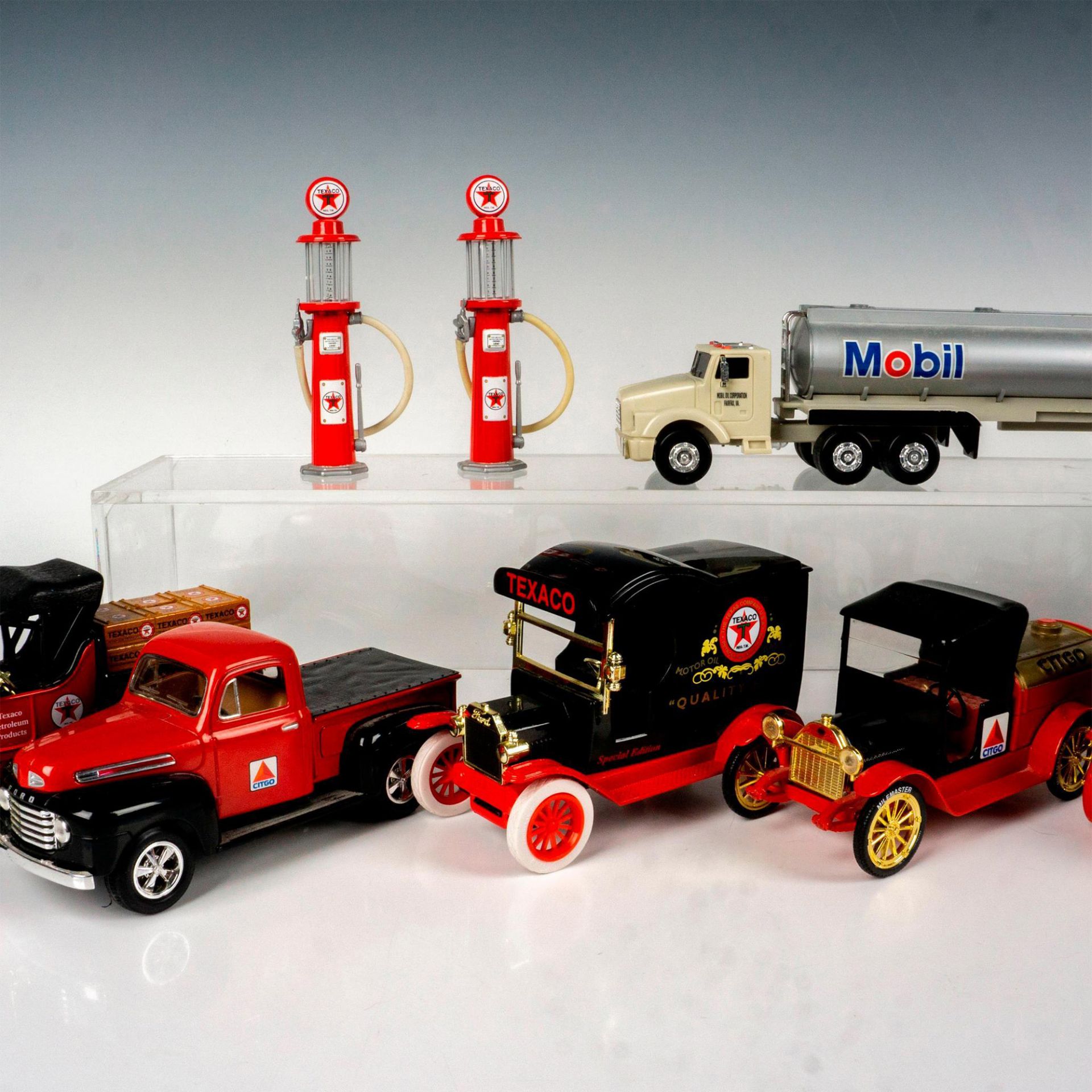 9pc Gasoline Company Truck Collection, Banks and Models - Image 3 of 5