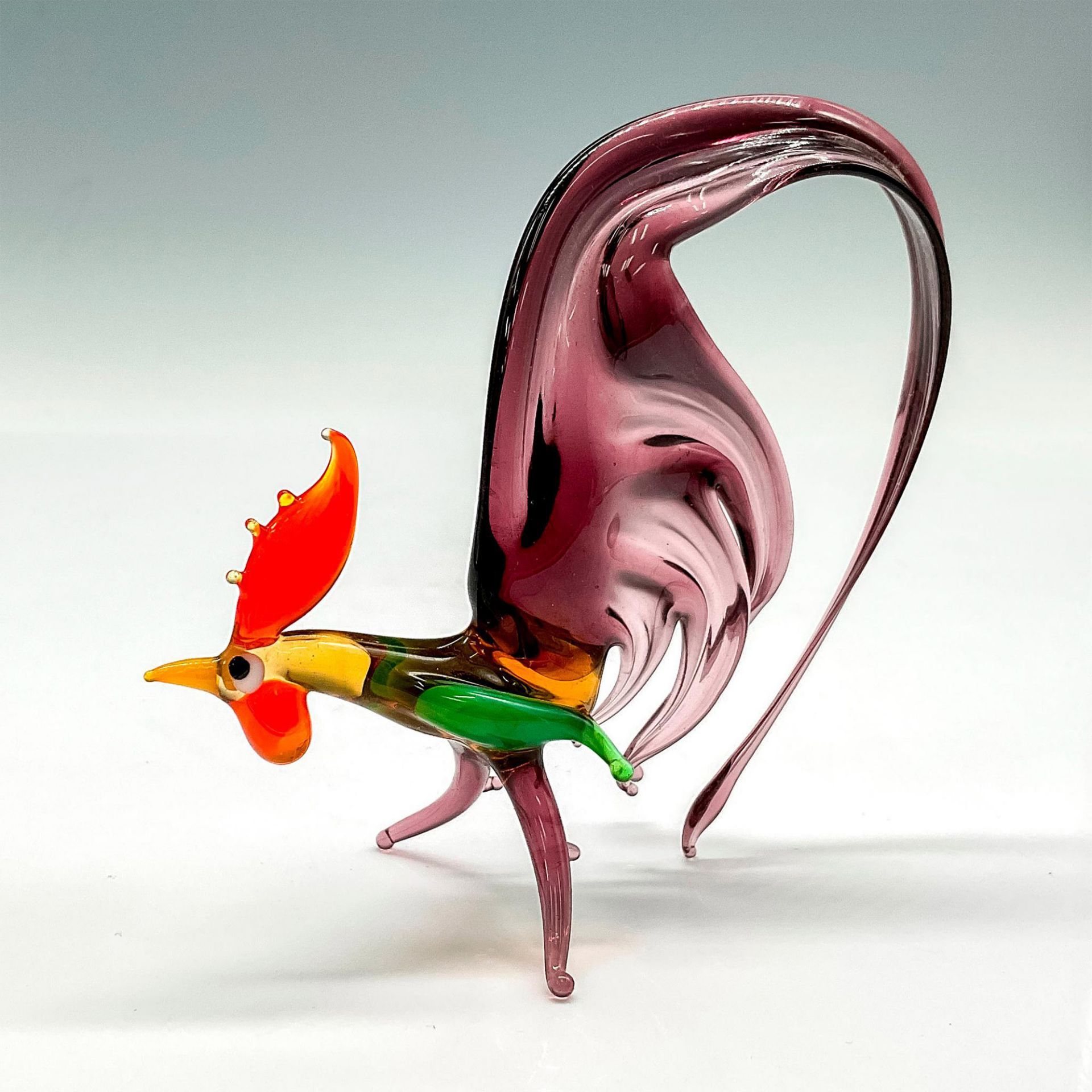 Hand-Blown Art Glass Figurine, Rooster - Image 2 of 3