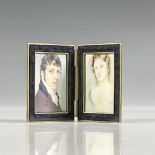 Jay Strongwater Enameled Miniature Bifold Picture Frame