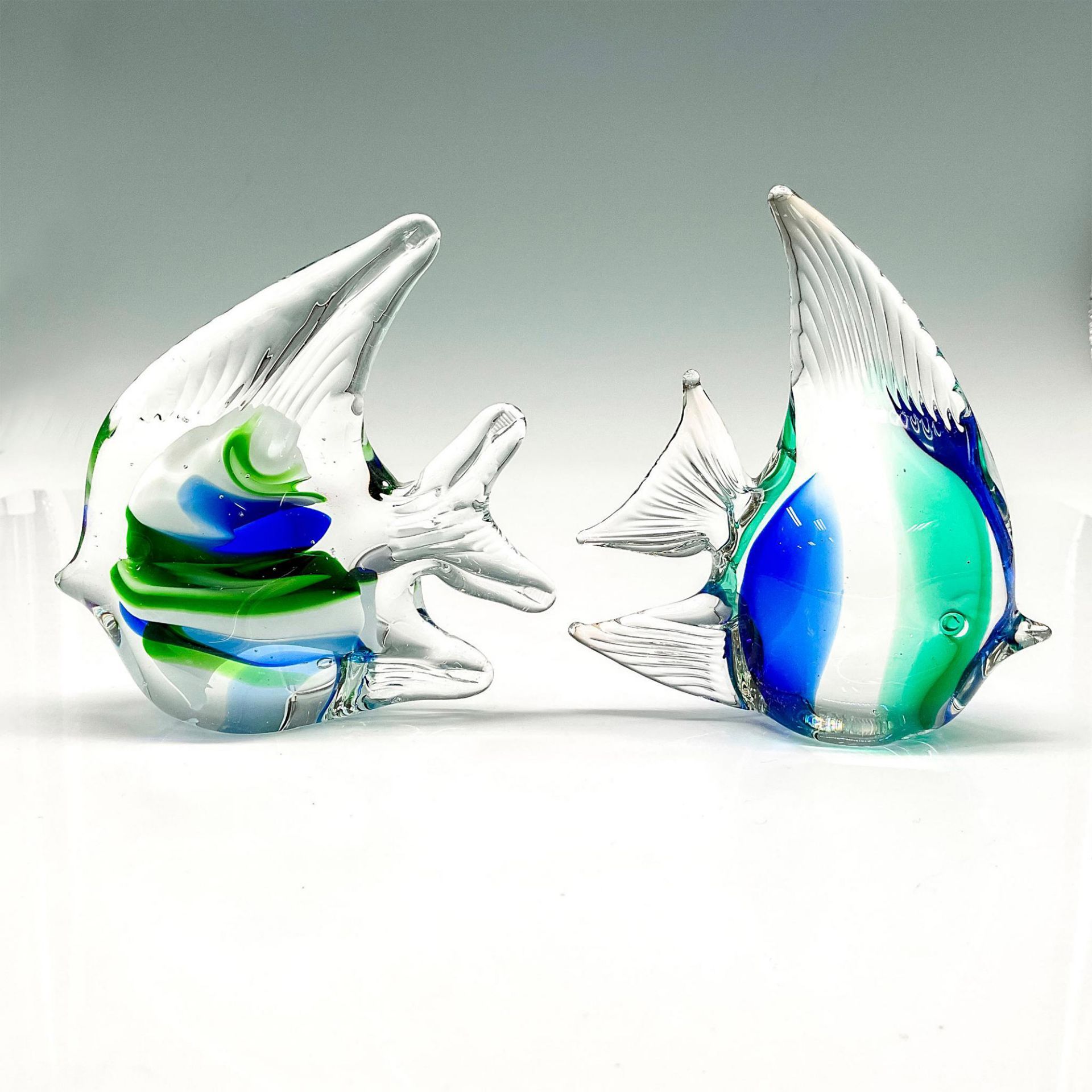 2pc Collectible Art Glass Figurines, Tropical Fish - Bild 2 aus 3