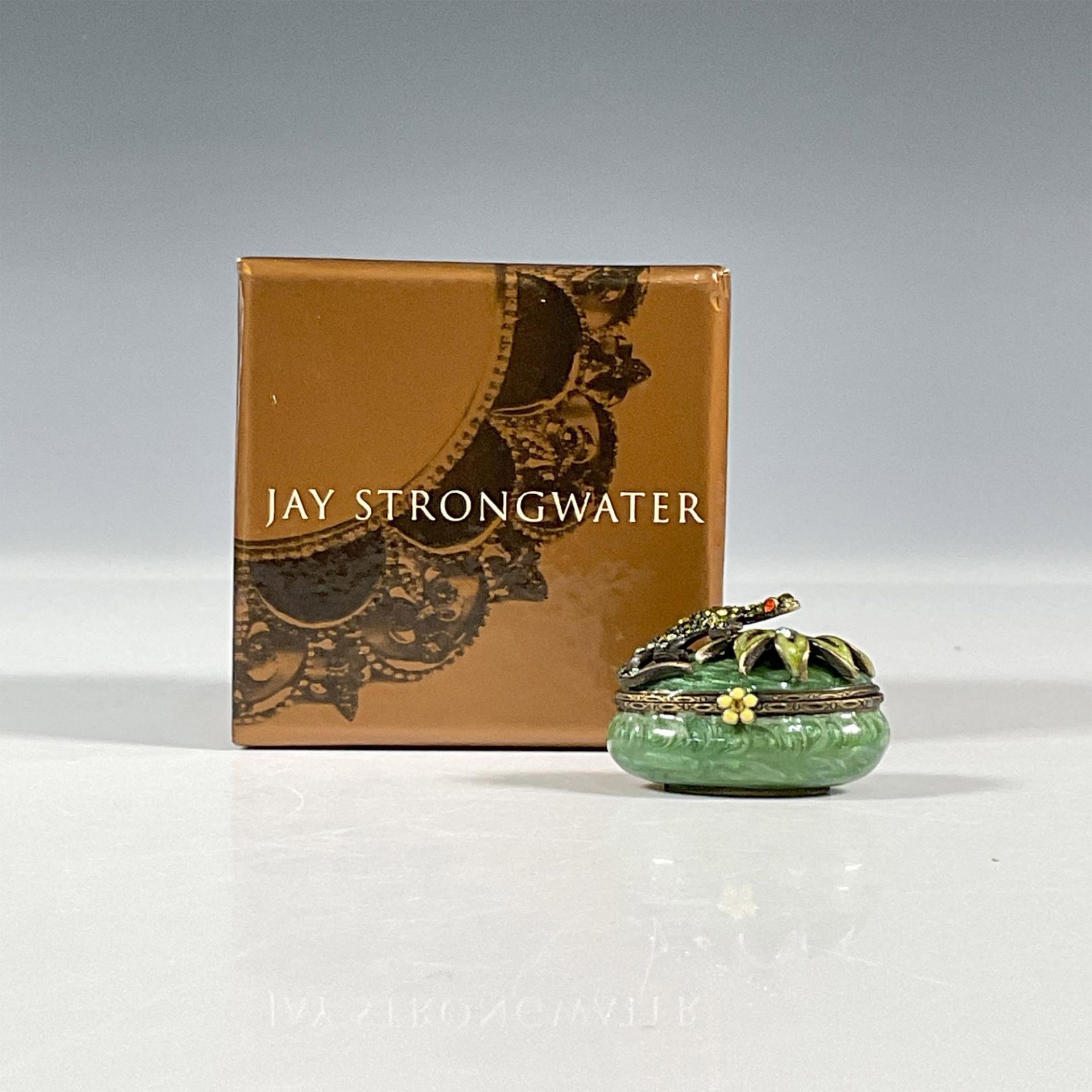 Jay Strongwater Enameled Salamander Oval Box, Marco - Bild 3 aus 6