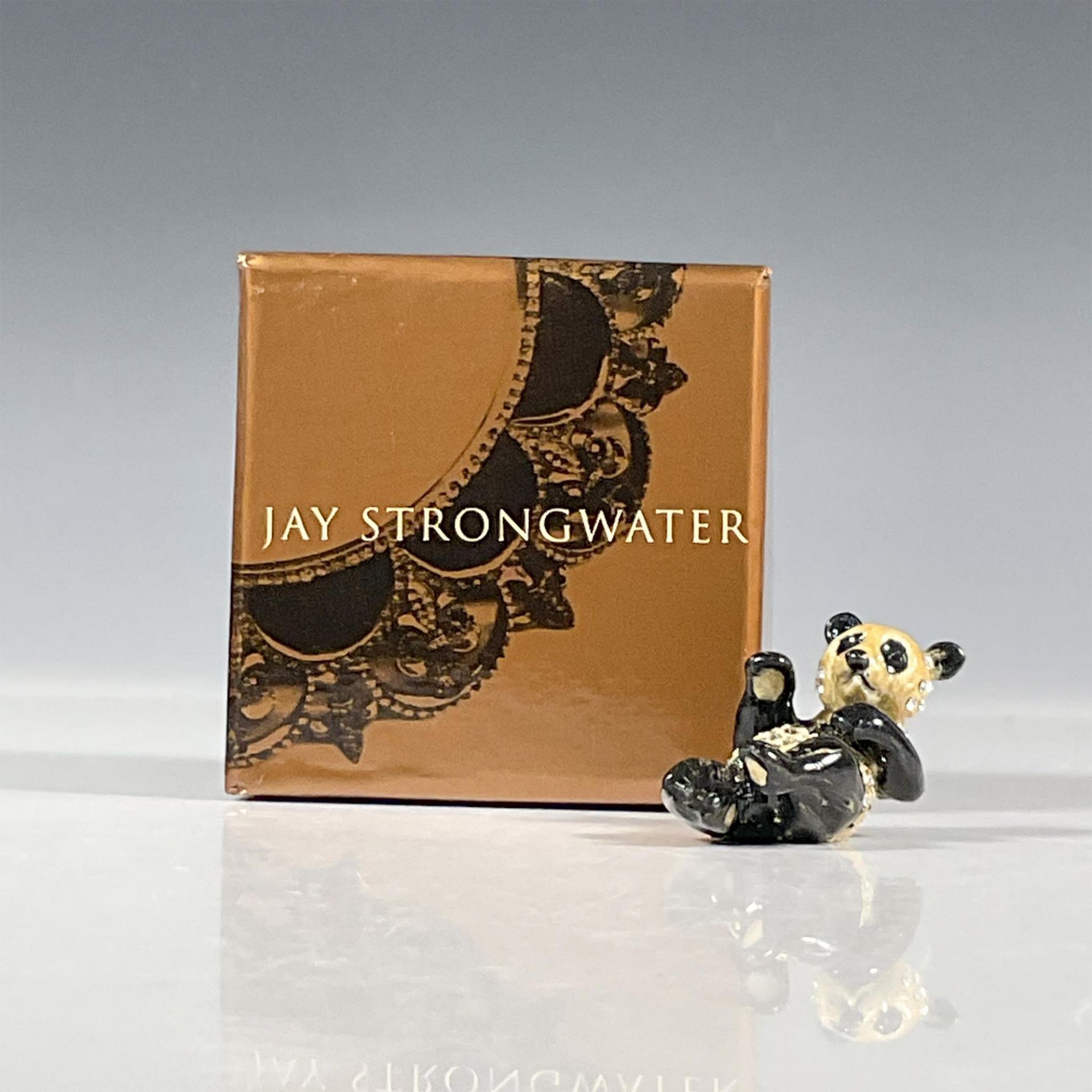 Jay Strongwater Miniature Panda Figurine, Kimball - Image 4 of 4