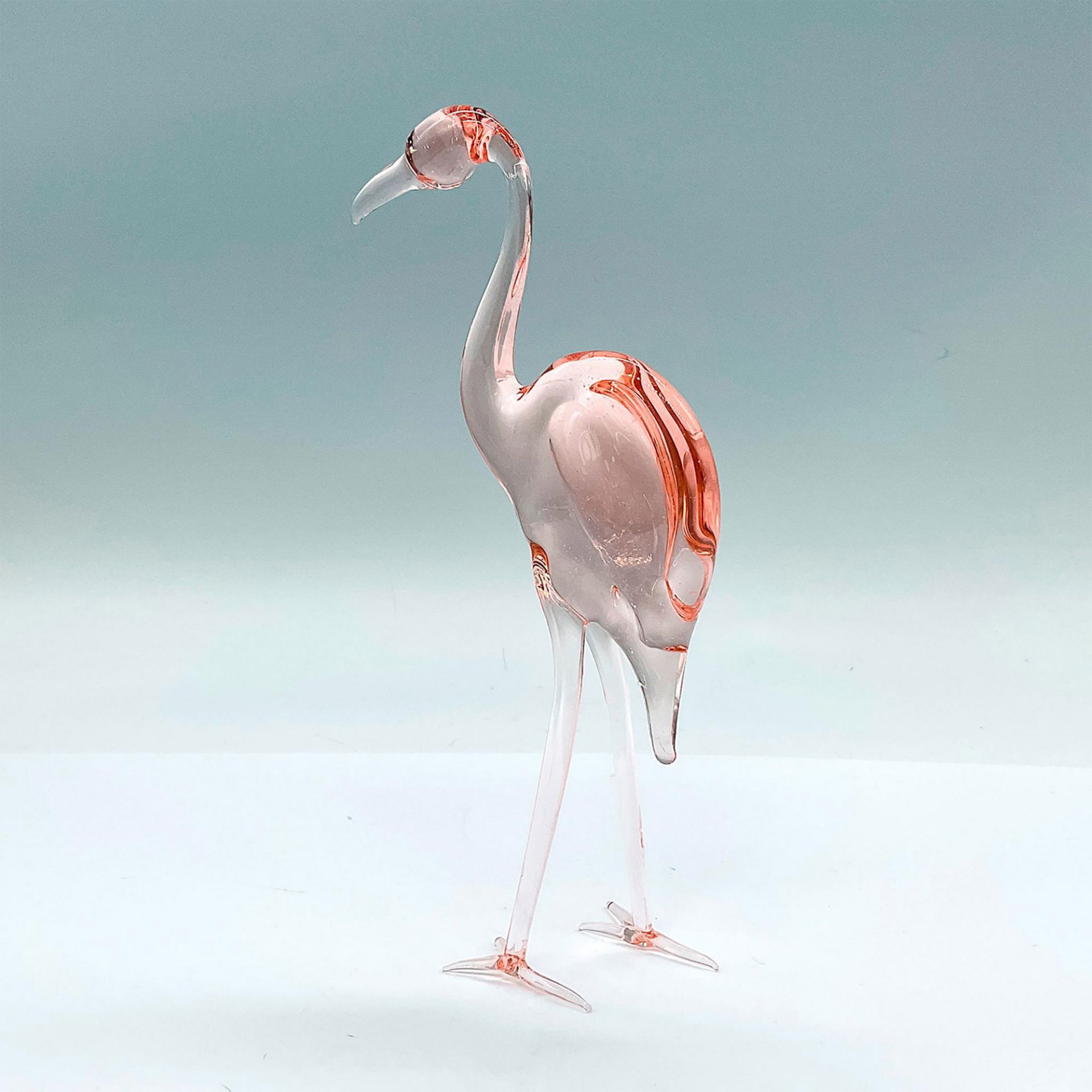 Pink Art Glass Flamingo Figurine - Bild 2 aus 3
