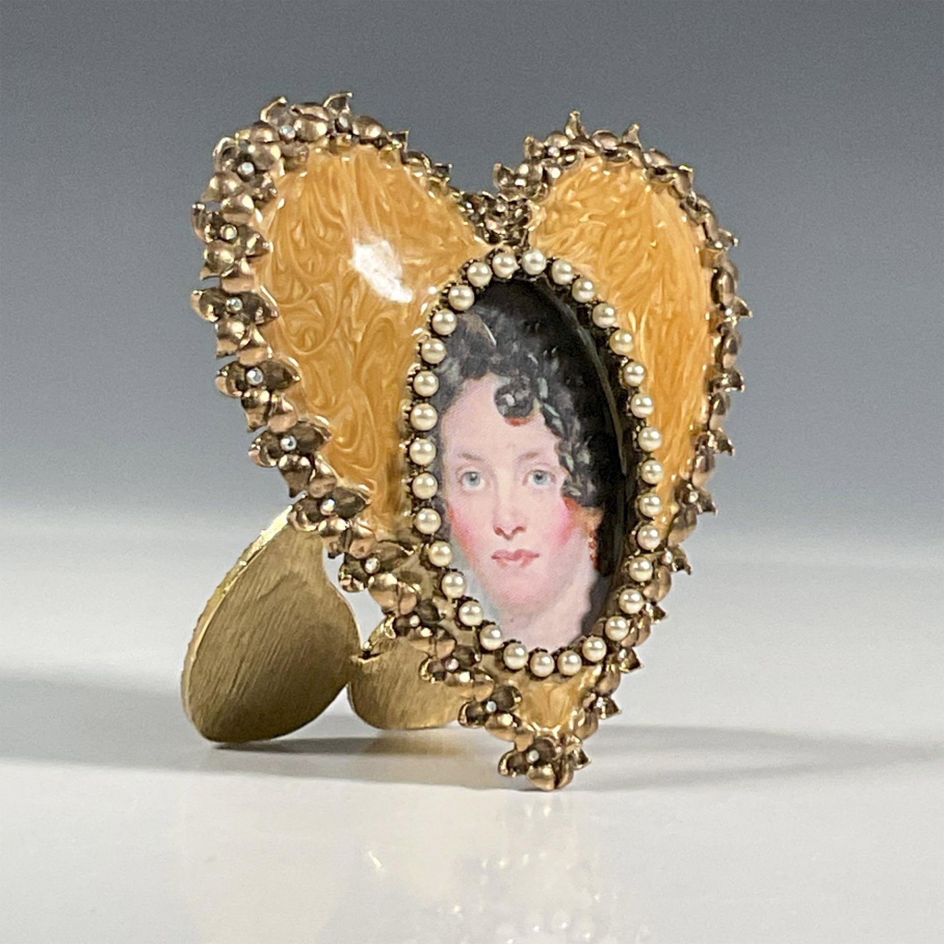 Jay Strongwater Heart Shape Picture Frame, Dominique - Image 3 of 4