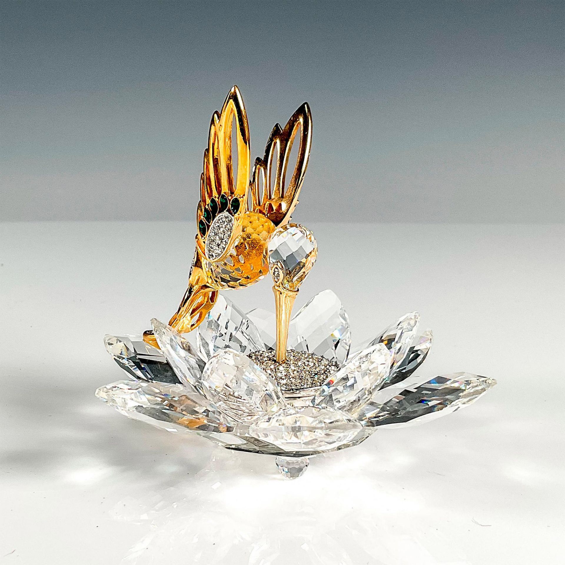 Swarovski Silver Crystal Figurine, Hummingbird in Flight
