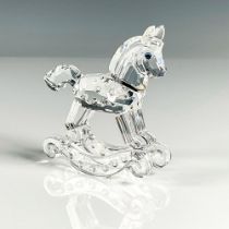 Swarovski Silver Crystal Figurine, Rocking Horse