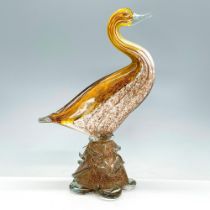 Murano Glass Gold Bird Sculpture