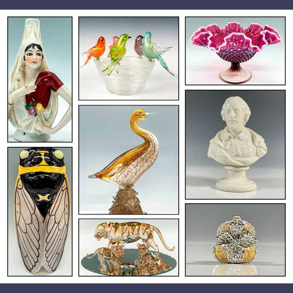 Art Glass, Crystal, Porcelain & Ceramics Sale
