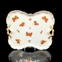 White Porcelain Decorative Tray, Butterflies