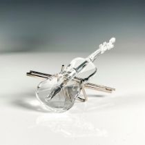 2pc Swarovski Crystal Figurine, Violin with Bow and Stand