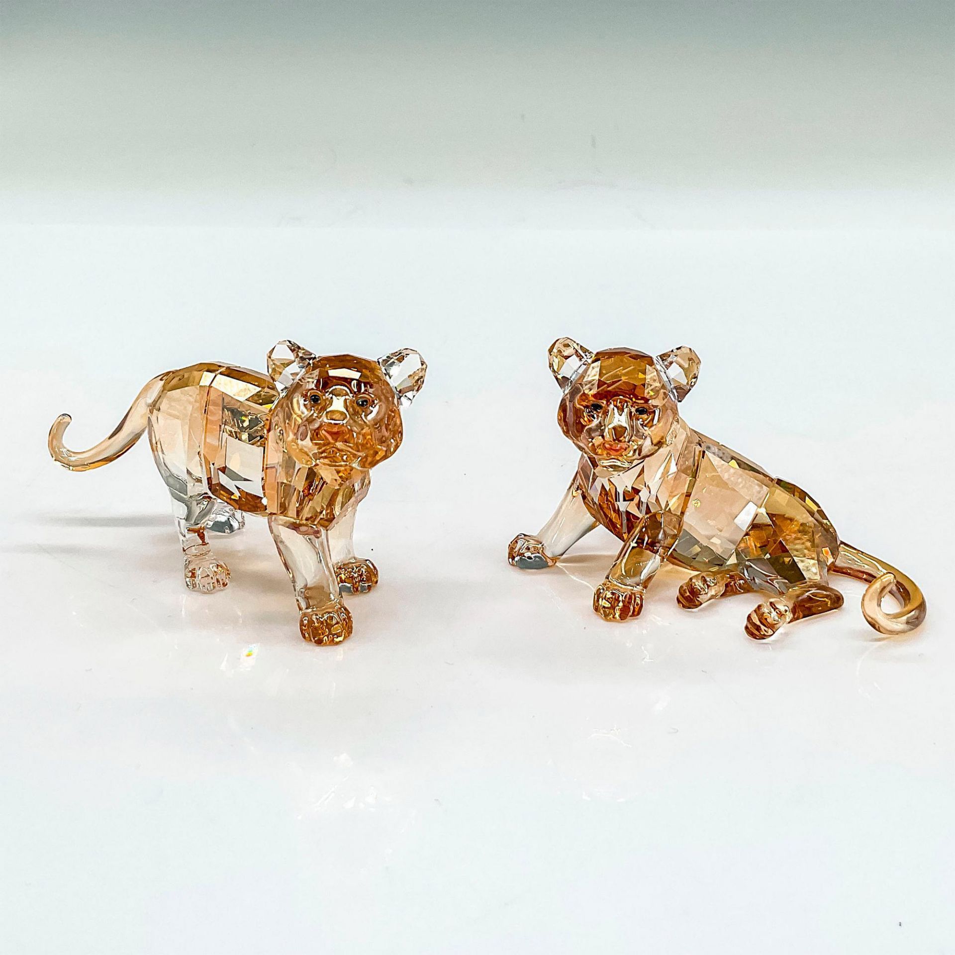 3pc Swarovski Crystal Figurines, Tiger and Cubs - Image 5 of 8