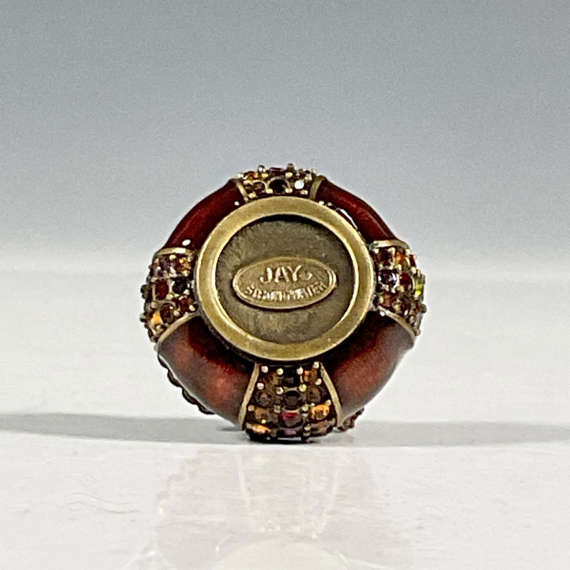 Jay Strongwater Jeweled Round Box, Inez - Image 4 of 5