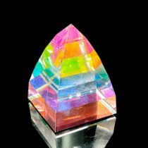 Swarovski Silver Crystal Figurine, Prism Pyramid