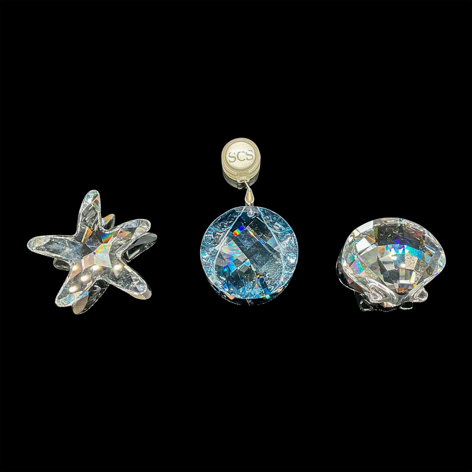 3pc Swarovski Crystal SCS Starfish, Seashell + Suncatcher - Image 2 of 3