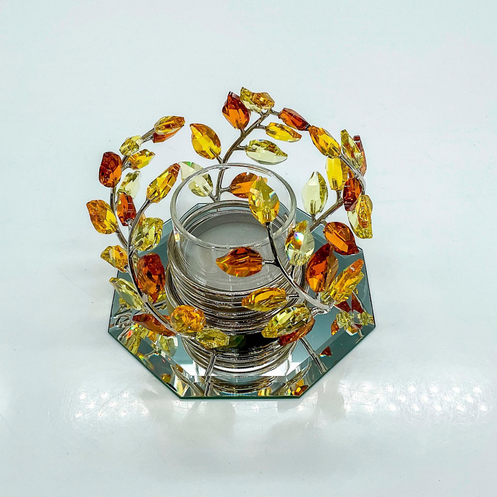 Swarovski Crystal Candle Holder, Autumn Leaves - Image 2 of 4