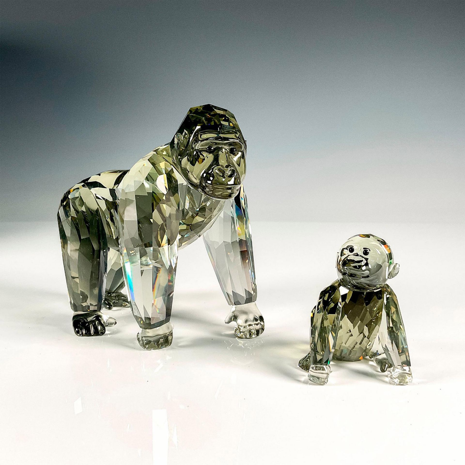 Swarovski Crystal Figurines, Gorillas