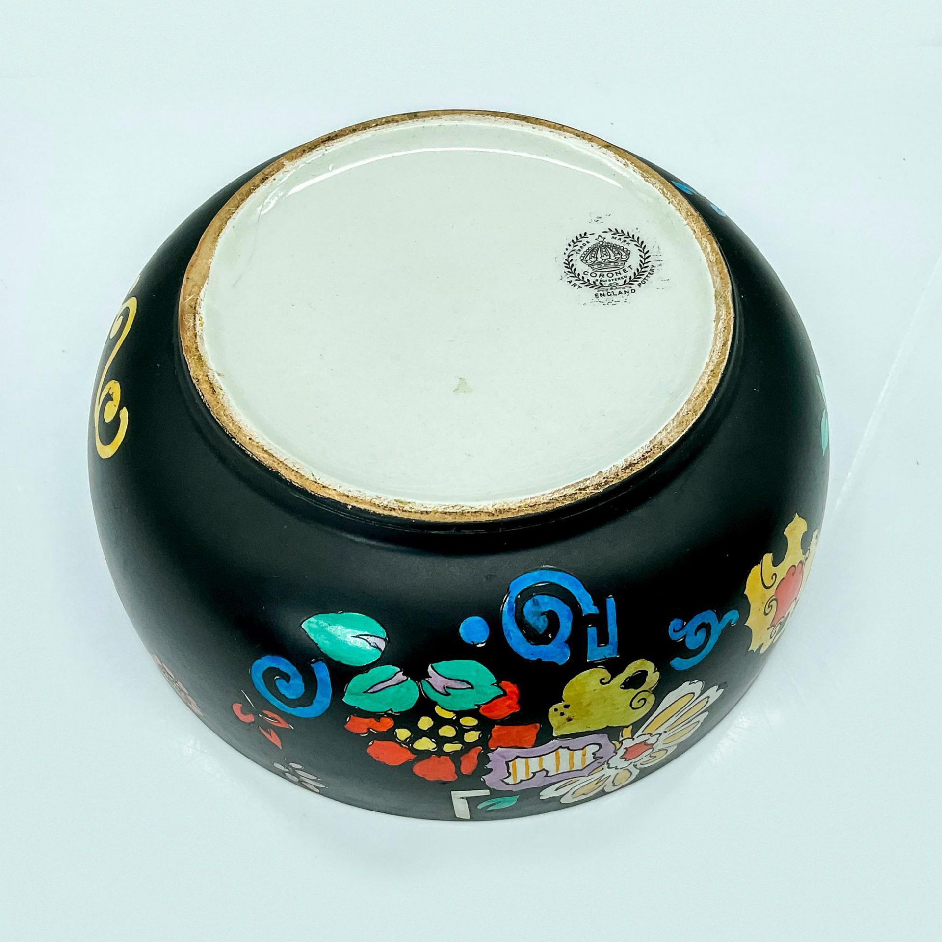 Coronet Art Pottery Bowl Black - Image 3 of 3