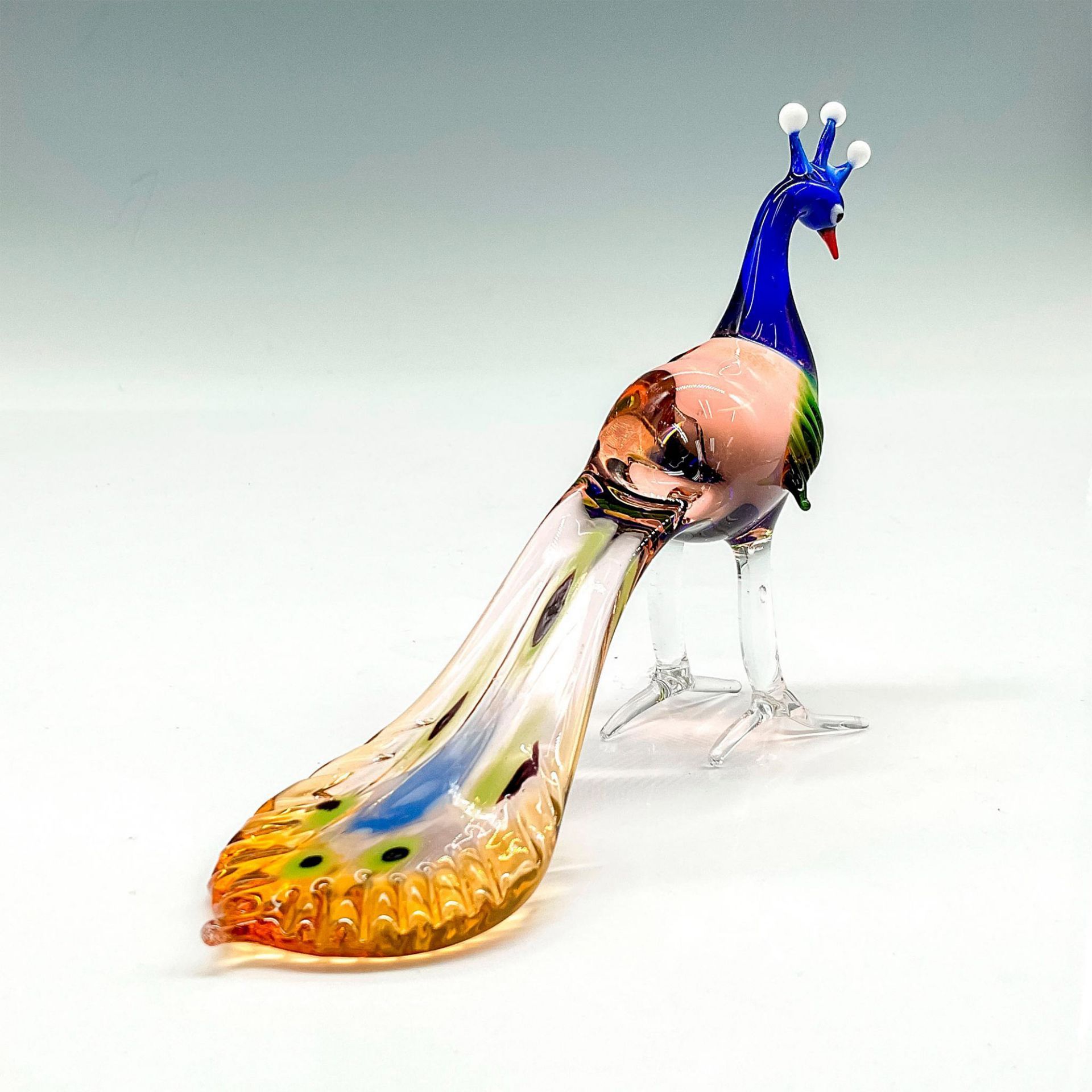 Collectible Art Glass Figurine, Peacock - Bild 2 aus 3